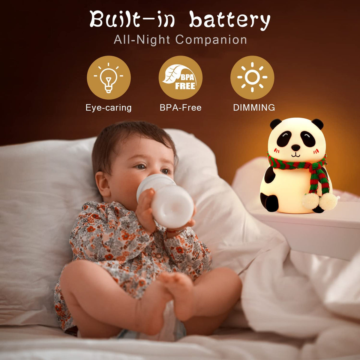 Cute Panda Silicon Night Light — product image 5
