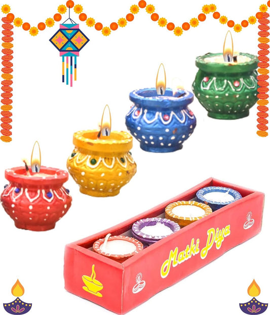 Matka Diya Candles Set Decoration Light (Pack Of 4) — product image