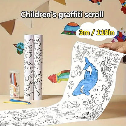 Reusable Doodle Art Roll - (Jungle Theme 2 meters) — product image