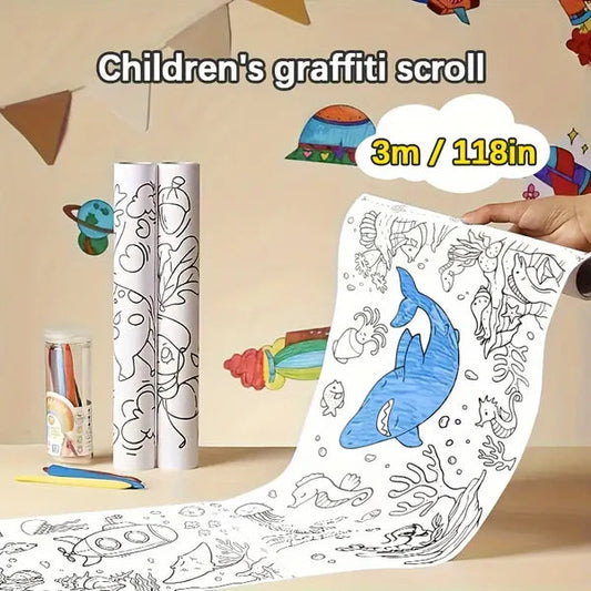 Reusable Doodle Art Roll - (Jungle Theme 2 meters) — product image