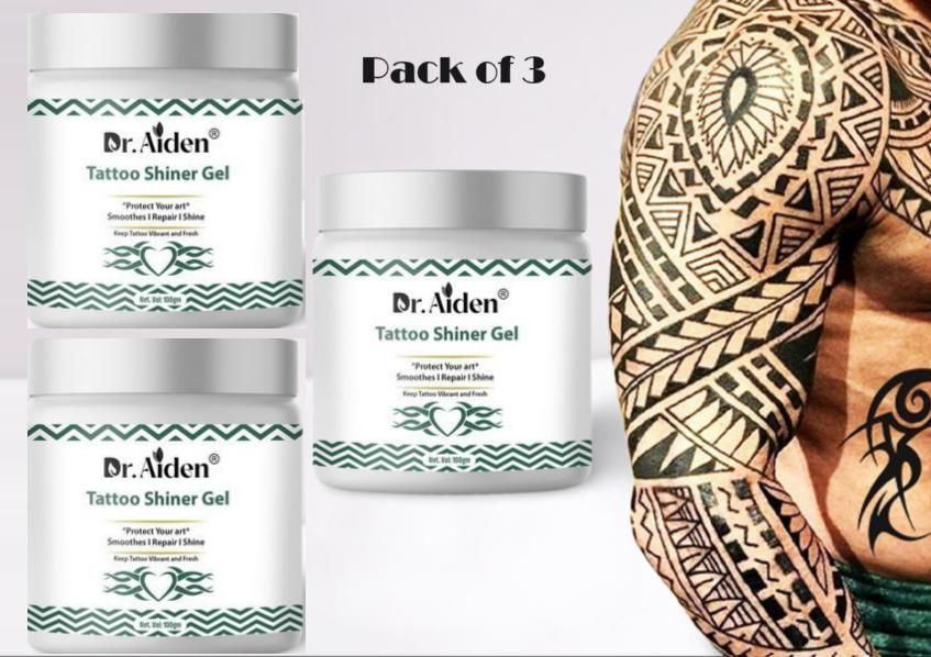 Tattoo Shiner Gel ? Helps Tattoo Bright, Shiny, Soothe & Hydro Gel (Pack of 3) — product image