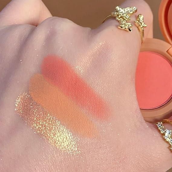 3 in 1 Face Blusher + Highlighter with Mini Compact Travel Friendly Palette — product image 2
