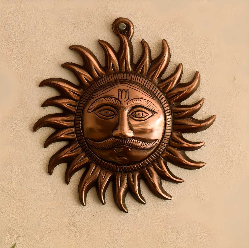 eCraftIndia Metal Wall Hanging of Sun — product image