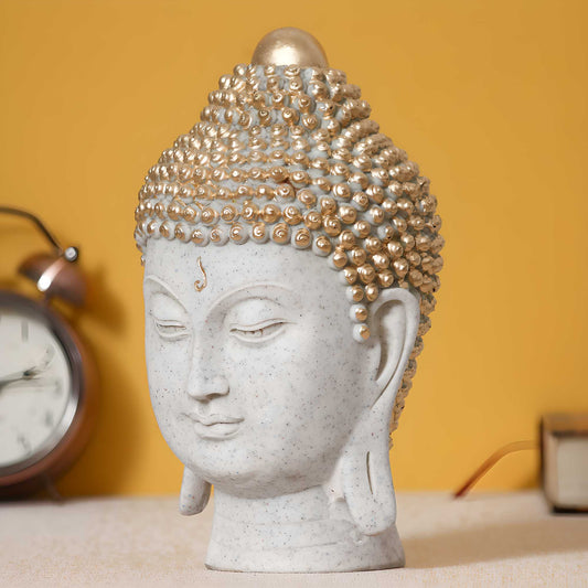 eCraftIndia Decorative Buddha Head Polyresin Showpiece — product image