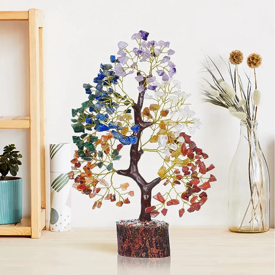 7 Chakra Natural Gemstone Crystal Tree — product image 5