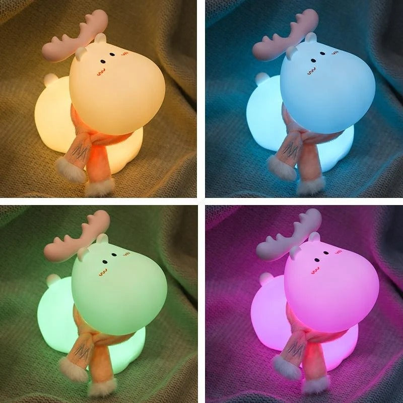 Cute Kawaii Portable Christmas Reindeer LED Night Lamp — product image 6