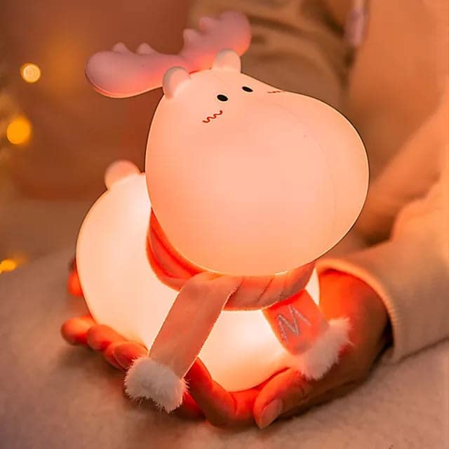Cute Kawaii Portable Christmas Reindeer LED Night Lamp — product image 4