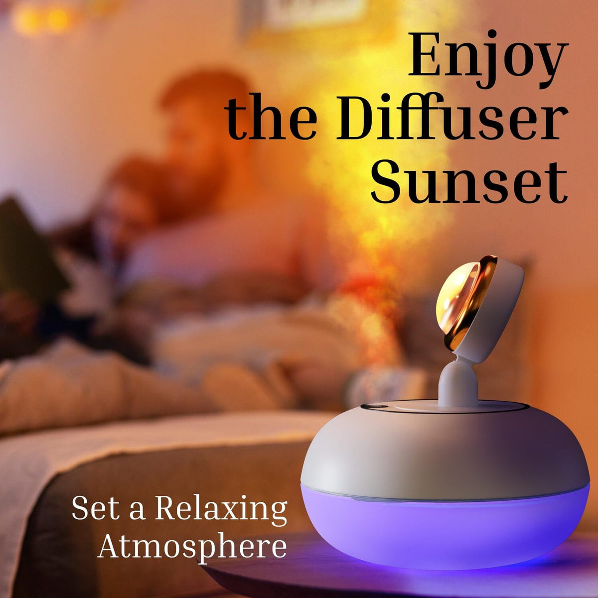 Aromatherapy 360° Rotatable Sunset Projector Lamp Humidifier — product image 3