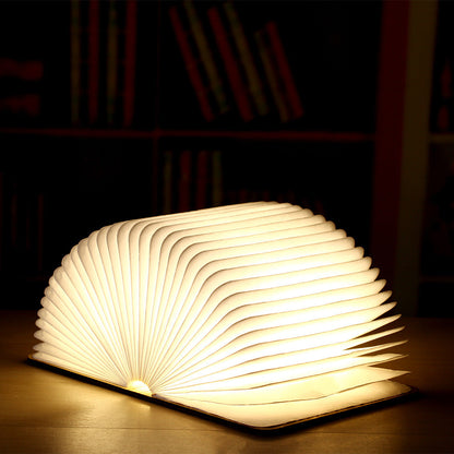 Wooden Book Shape Desk LED Lamp — product image