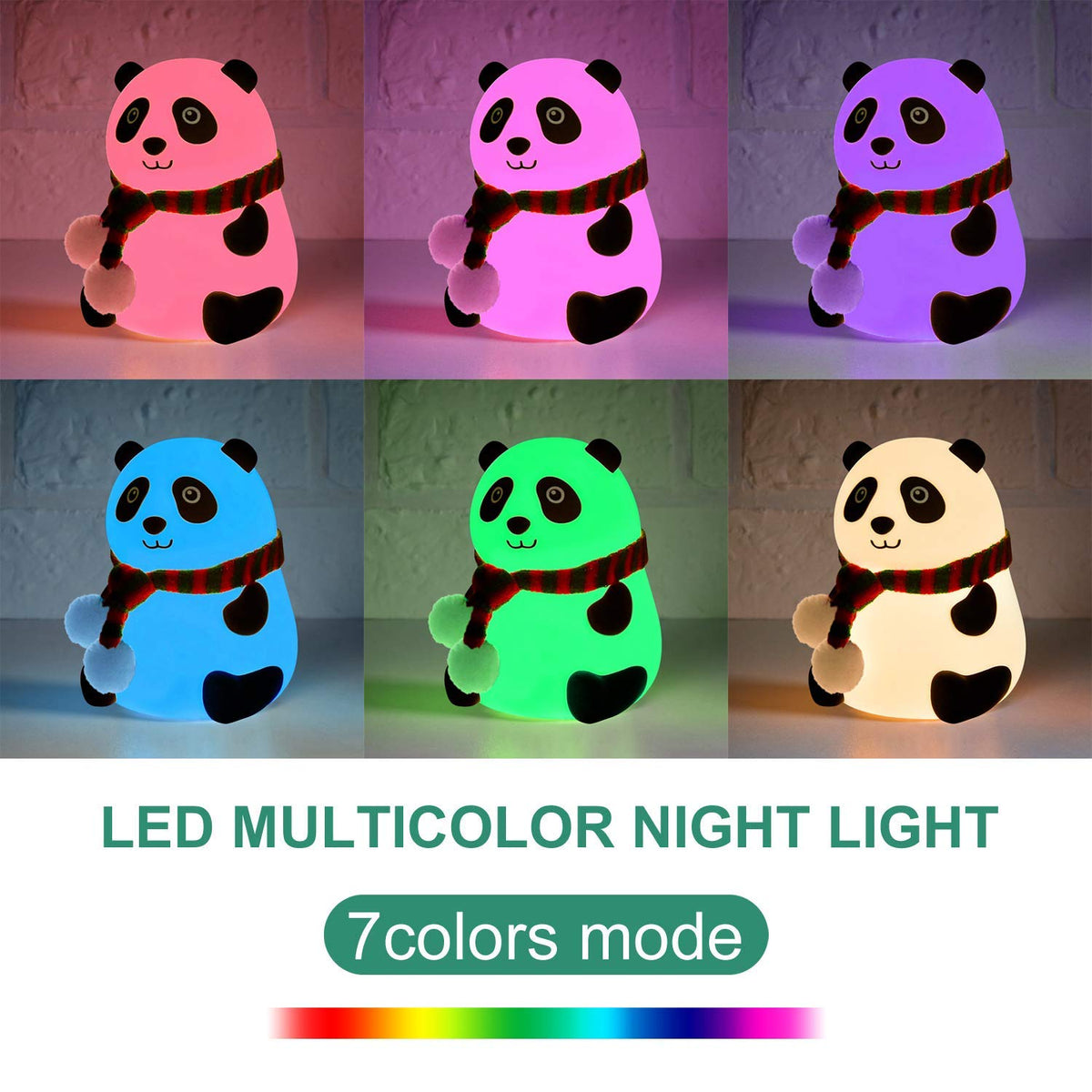 Cute Panda Silicon Night Light — product image 3
