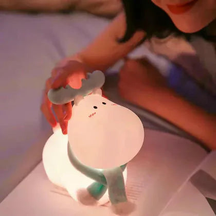 Cute Kawaii Portable Christmas Reindeer LED Night Lamp — product image 1