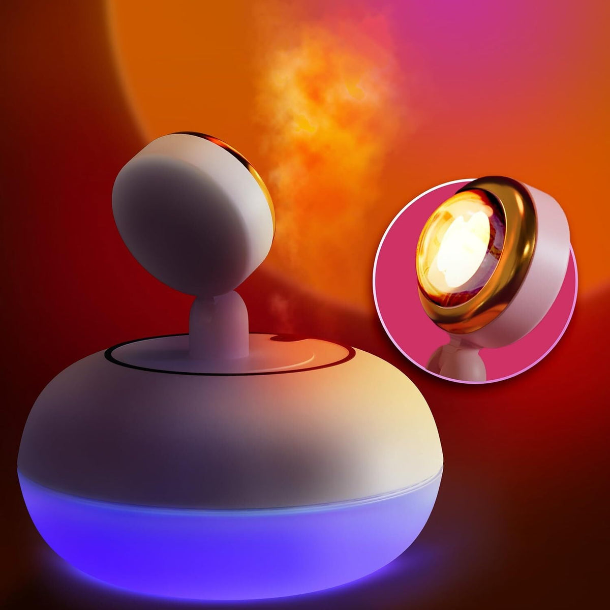 Aromatherapy 360° Rotatable Sunset Projector Lamp Humidifier — product image 5