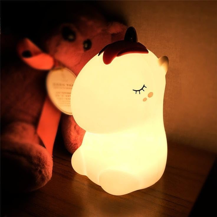 Kawaii Unicorn Night Light- Rechargeable Silicone Lamp — product image