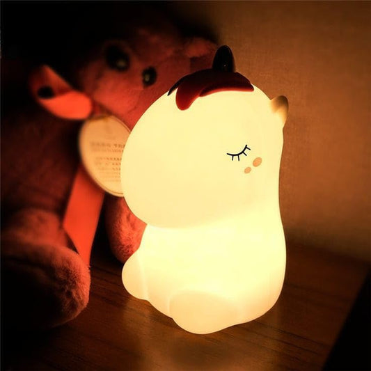 Kawaii Unicorn Night Light- Rechargeable Silicone Lamp — product image