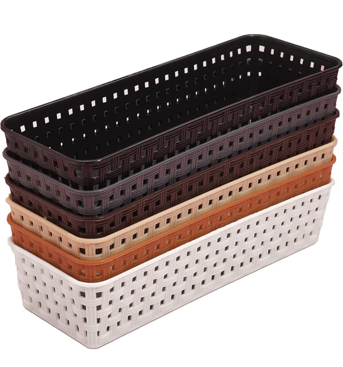 Rushil Were Plastic Multipurpose Desk Organiser Trays - Set of 6 — product image